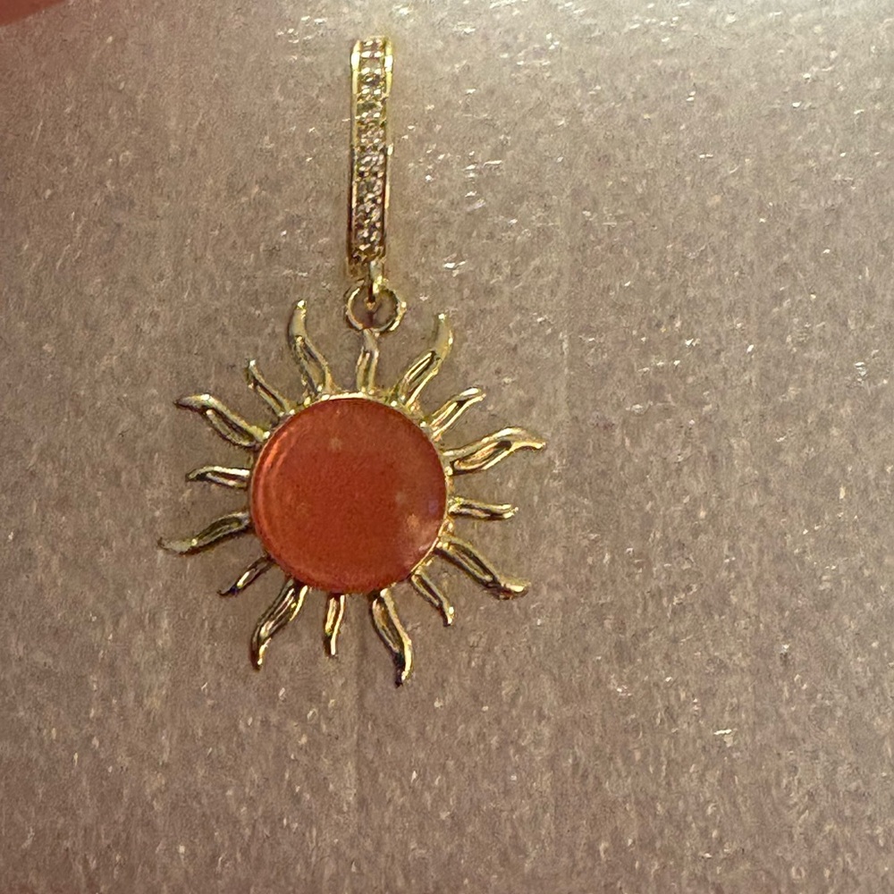 Belly Ring- Moon Coral simulated stone 14G Belly Button Ring Gold Tone nwt - Picture 5 of 7
